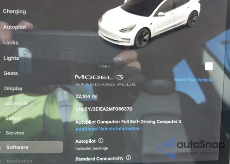 2021 Tesla Model 3 Standard Range Plus Rear-Wheel Drive from USA, damaged, VIN 5YJ3E1EA2MF066370